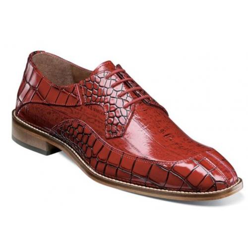 Stacy Adams "Trimarco" Red Genuine Leather Moc Toe Oxford 25318-600.